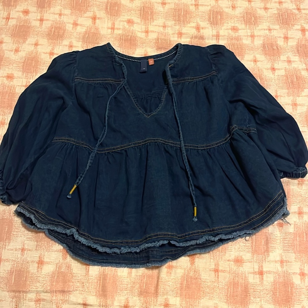 Anthropologie Pilcro denim blouse